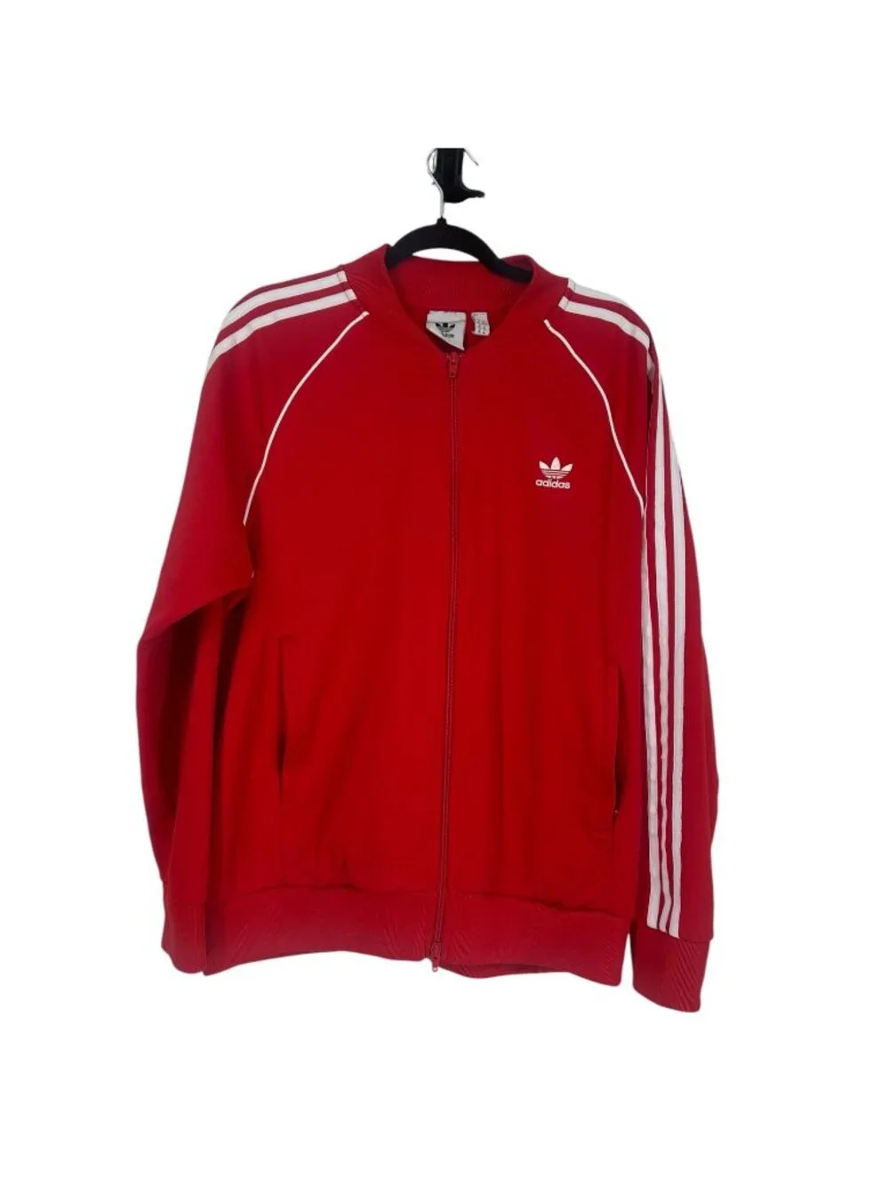 Adidas Originals SST Track Jacket XL Men Red White 3 Stripes Trefoil Streetwear
